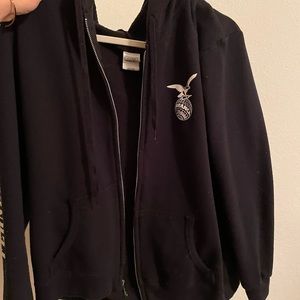 Fernet Branca Black Zip Up with hood